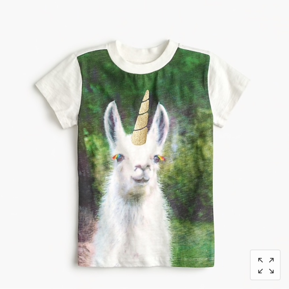 JCrew Llamacorn T-shirt NWT